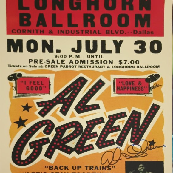 1984 Al Green Signed Original Concert Poster REPRODUCTIONS (RP) - Picture 2 of 5